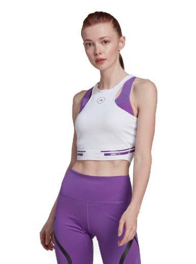 Crop top adidas Originals by Stella McCartney TruePace Crop Top HEAT.RDY Valkoinen | HI6143