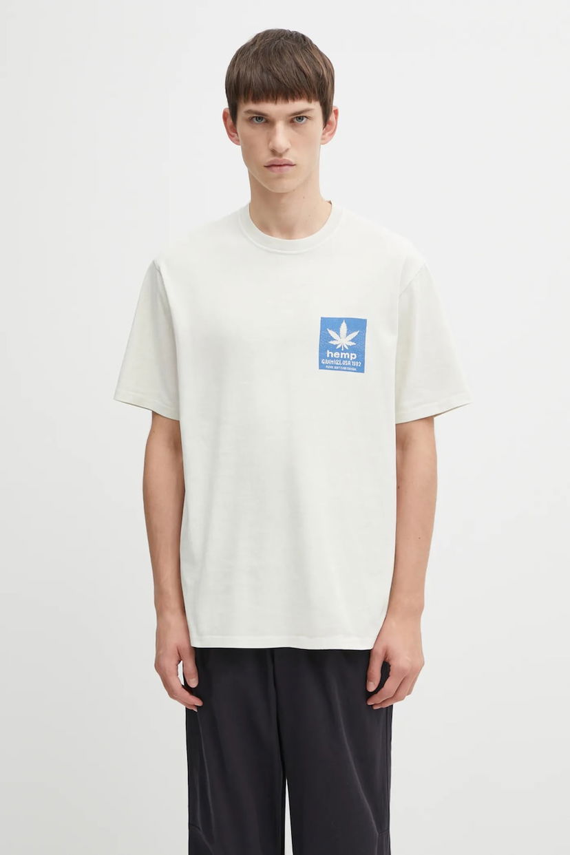 T-paita GRAMICCI Printed T-Shirt Hemp Valkoinen | G5FU.T081