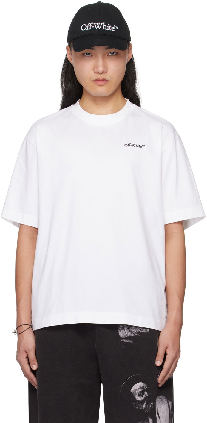 T-paita Off-White White Tattoo Arrow Skate T-Shirt Valkoinen | OMAA120S24JER0010110