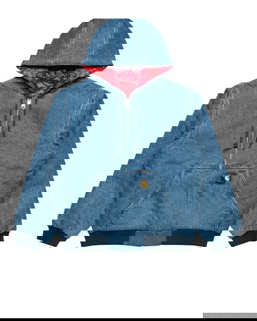 Takki Carhartt WIP Denim Hooded OG Active Jacket with Quilted Lining, 50 Years Anniversary Edition Sininen | I035966.3FZ12, 0