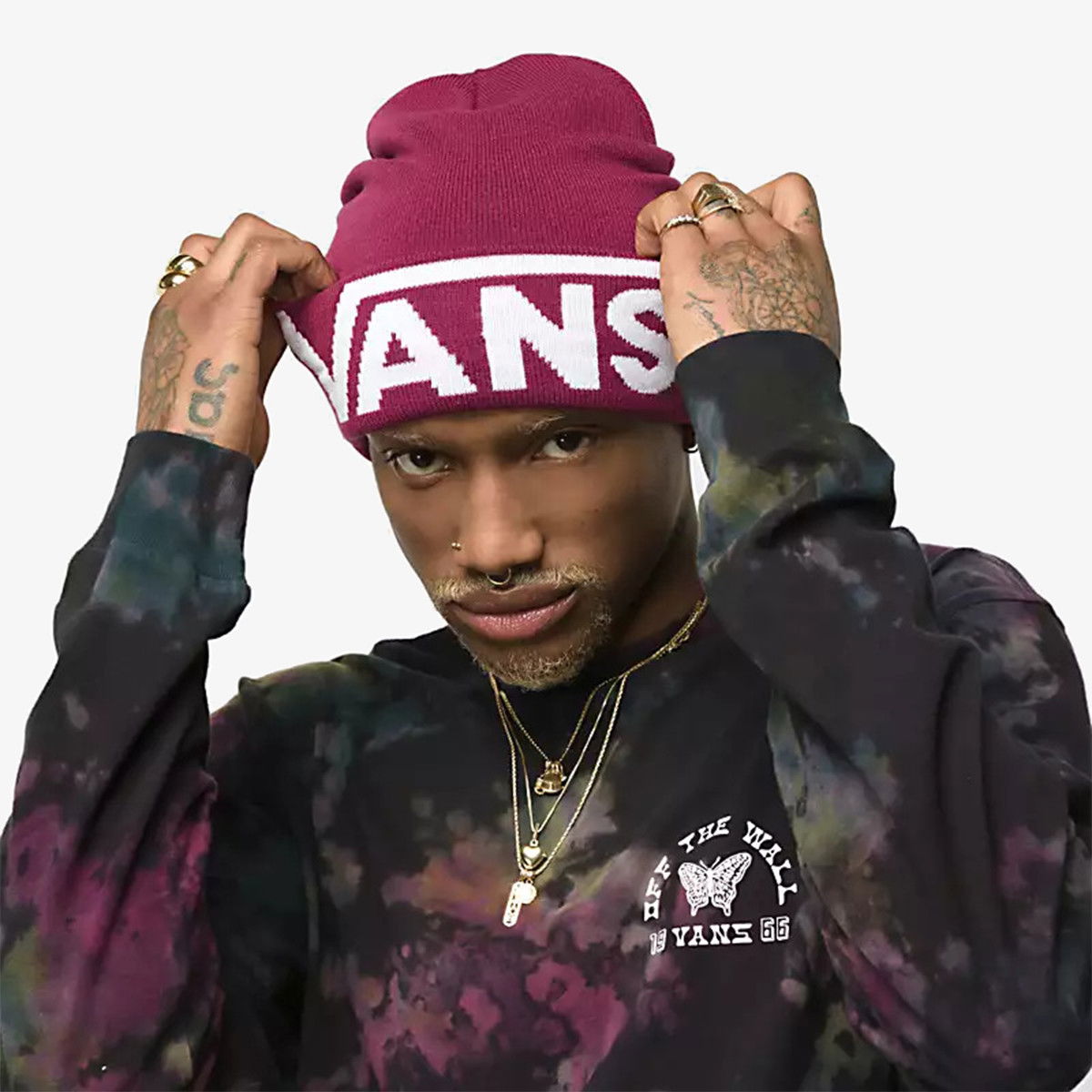 Pipo Vans Vans Drop V Tall Cuff Beanie Burgundia | VN0A5FI3Y7Y, 0
