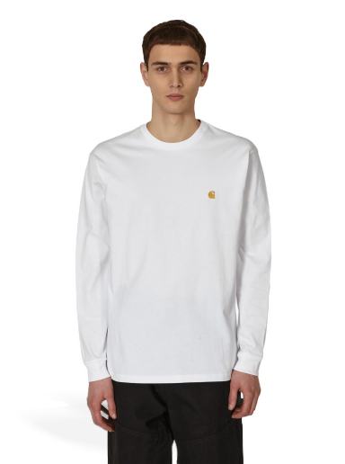 T-paita Carhartt WIP Chase Longsleeve Valkoinen | I026392 00R.XX