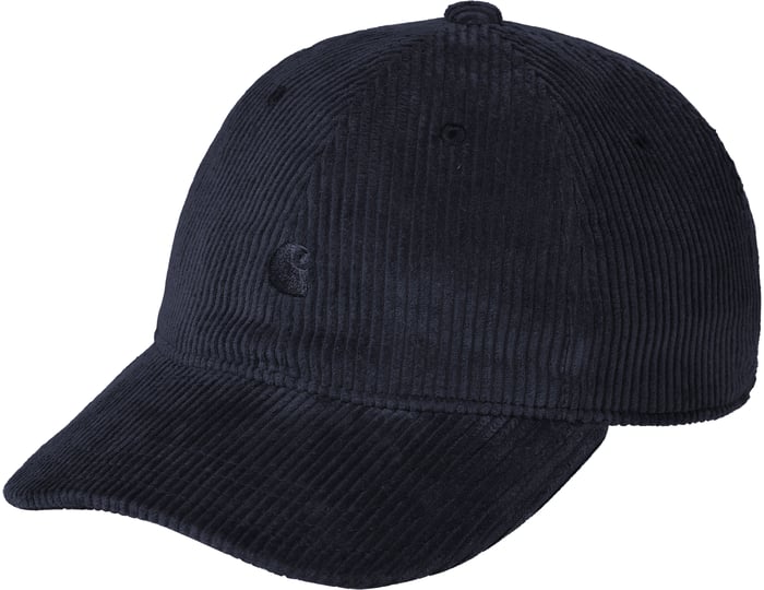 Korkki Carhartt WIP Corduroy Baseball Cap with Embroidered Logo Tummansininen | I026890