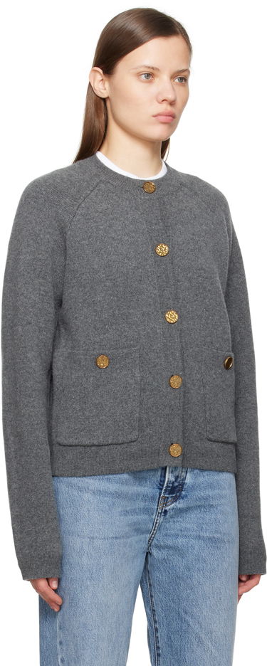 Villapaita TOTEME TOTEME Hammered Button Cardigan Harmaa | 251-WRT4357-YA0132, 1