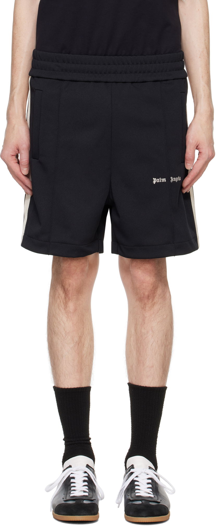 Shortsit Palm Angels Logo Track Musta | PMCL004C99FAB0011003
