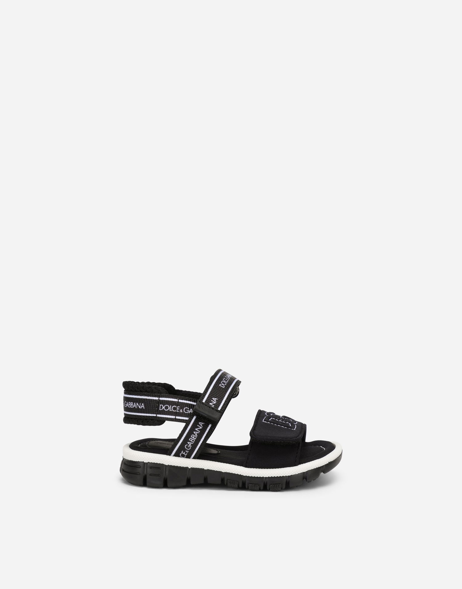 Tennarit ja kengät Dolce & Gabbana Technical Fabric Sandals With Dg Logo For First Steps (19-26) Musta | DL0068AY2338B939, 0