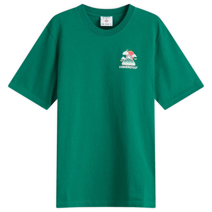 T-paita Casablanca Casablanca Montagne Ondulée Screen Printed T-Shirt, Size Large Vihreä | MPF25-JTS-001-06