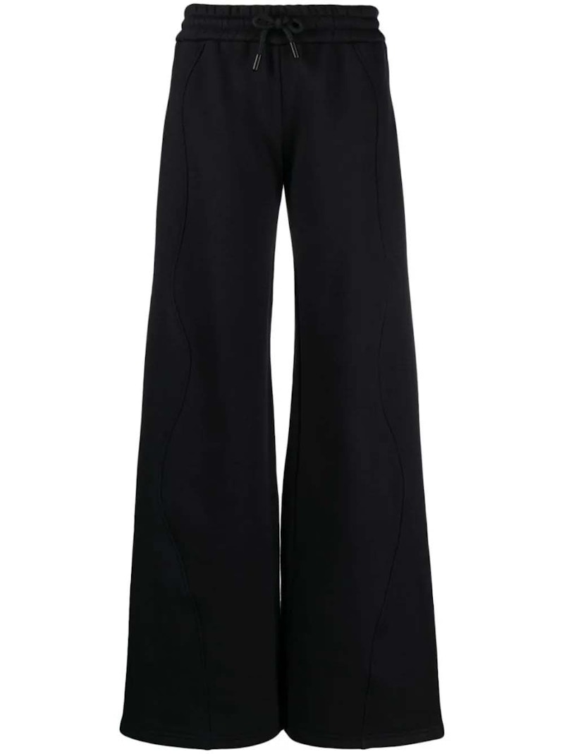 Verryttelyhousut Off-White Piping-Detail Cotton Track Pants Black Musta | OWCH020F23JER0011000