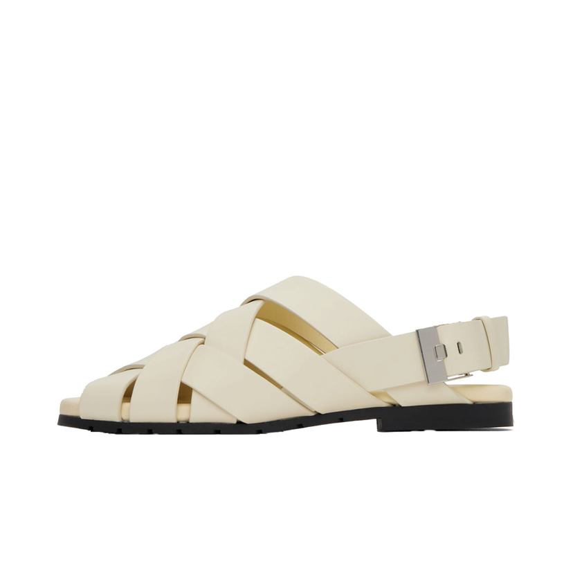 Tennarit ja kengät Bottega Veneta Alfie Leather Sandals Valkoinen | 775301V2ED09031