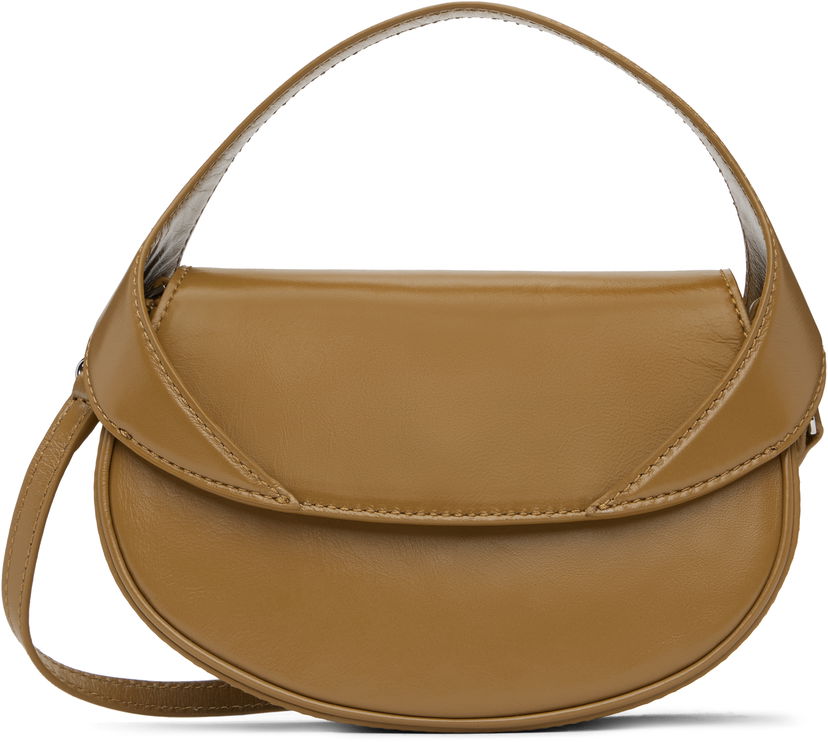 Käsilaukku BY FAR Hari Creased Leather Shoulder Bag Ruskea | MWBTH008LL002BR044PL