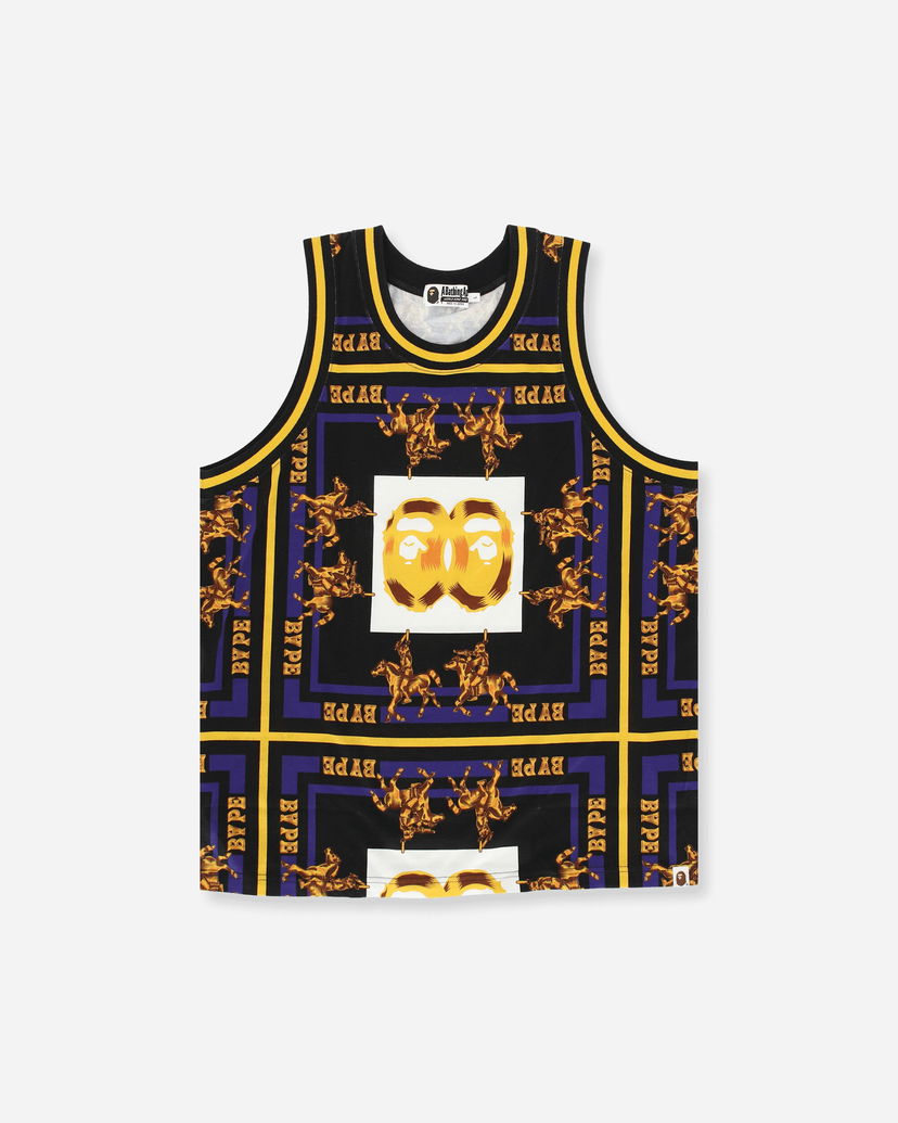 Tankkitoppi BAPE Double Ape Head Basketball Jersey Musta | 1H30109008 001