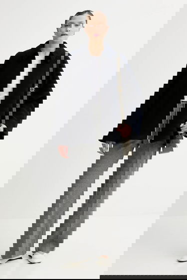 Takki Samsoe Samsoe ALMA Wool Cape Jacket Tummansininen | F23300184, 1