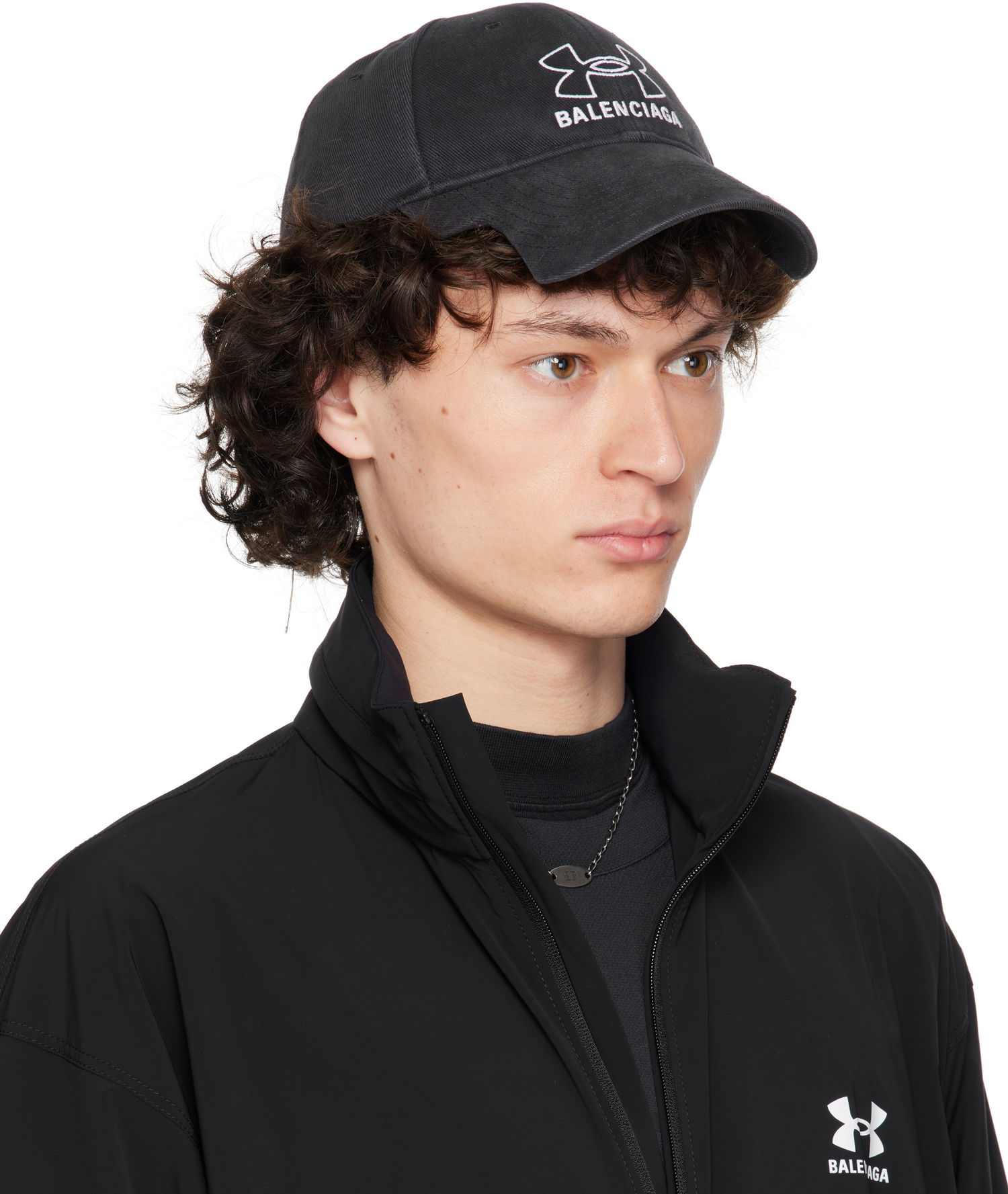Korkki Balenciaga Under Armour Edition Washed Cap Musta | 807145410B2, 1
