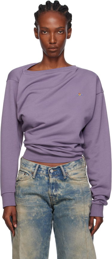 Huppari Vivienne Westwood Vivienne Westwood Hebo Draped Sweatshirt Violetti | 3I010015-J006O-, 0