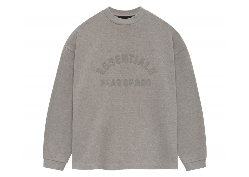 T-paita Fear of God Core Collection Heavy L/S Tee Heather Grey Harmaa | 125SU242011F