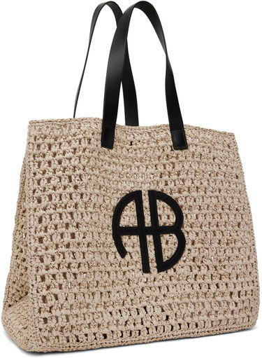 Kangaskassi Anine Bing Large Crochet Tote Bag Beige | A-13-2158-022, 1