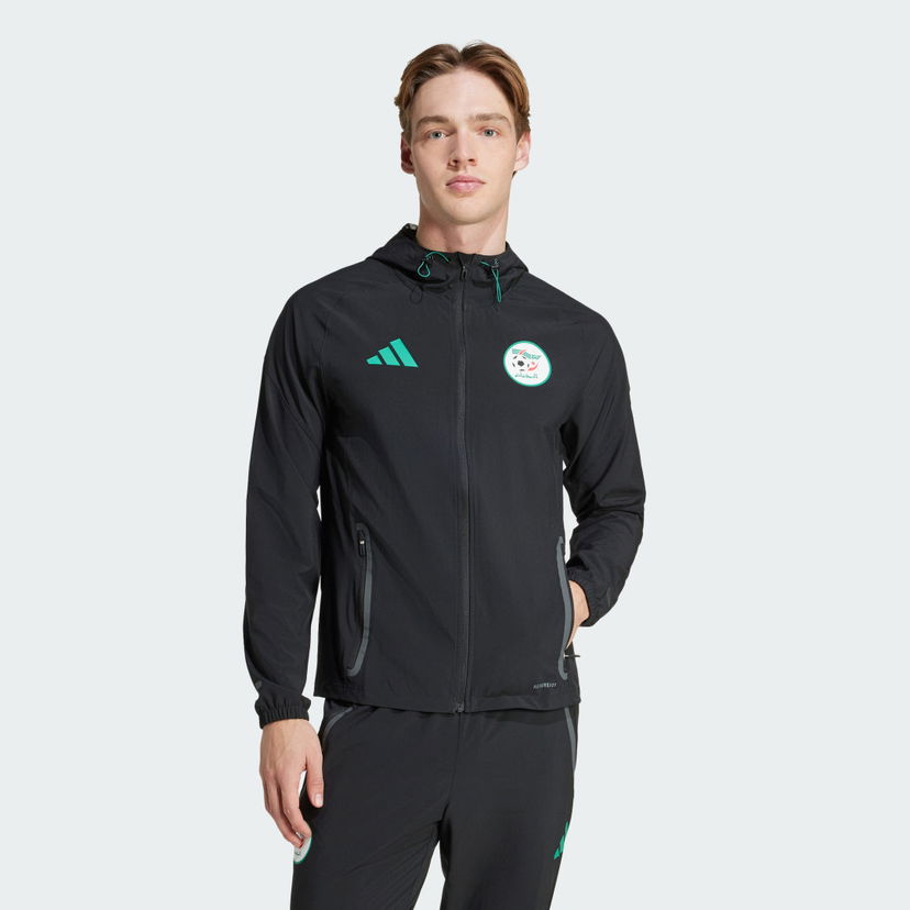 Tuulitakki adidas Performance Algeria Tiro 25 Competition Vis Tech Travel Jacket Musta | JW7365