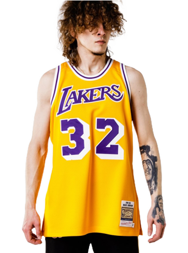 Jersey Mitchell & Ness Authentic Jersey Los Angeles Lakers Magic Johnson Keltainen | AJY4GS18088-LALLTGD84EJH