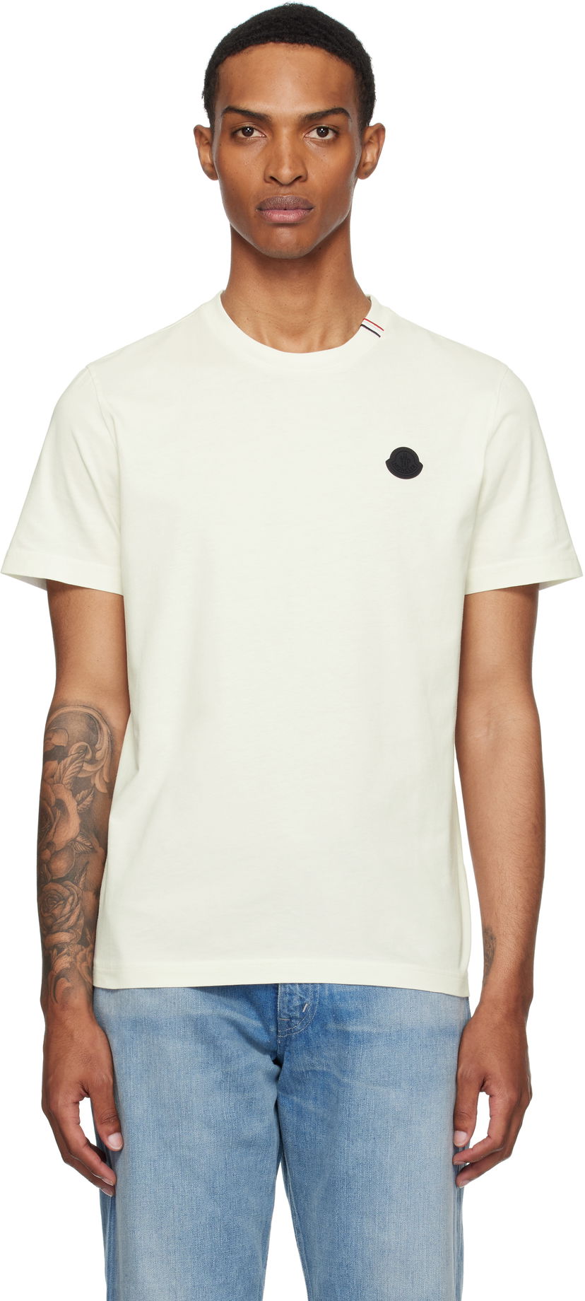 T-paita Moncler Moncler Short Sleeve T-Shirt Beige | K20918C0003289AYW