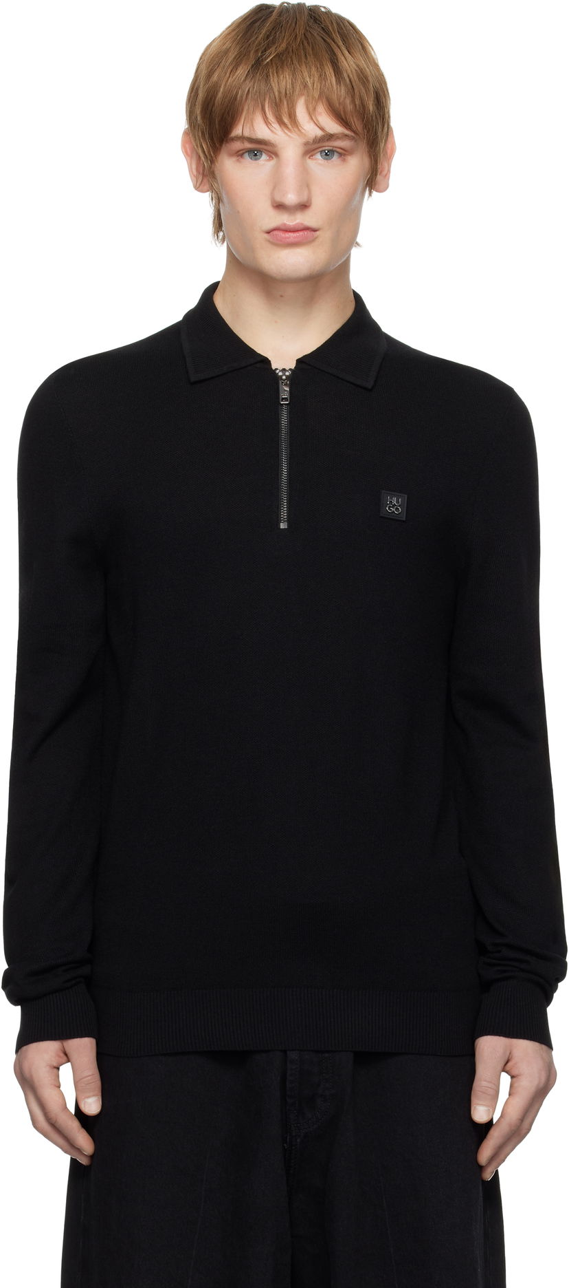 Poolopaita BOSS Polo Shirt With Stacked Logo Musta | 50533346