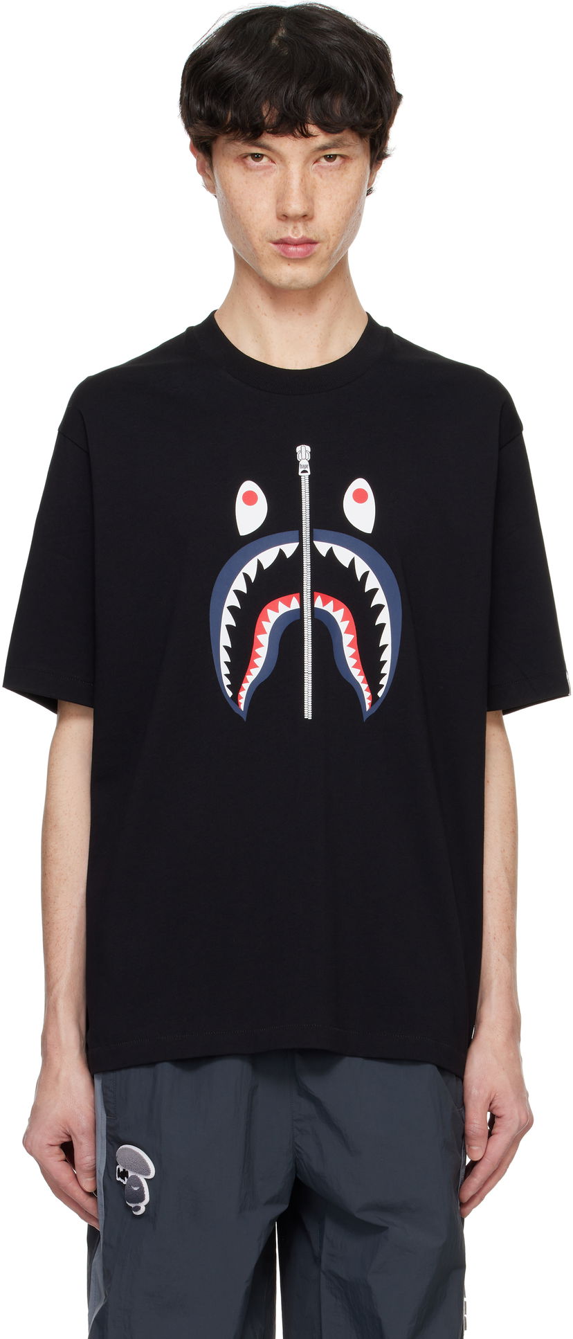 T-paita BAPE A Bathing Ape Shark Graphic T-Shirt Musta | 001TEK701302M