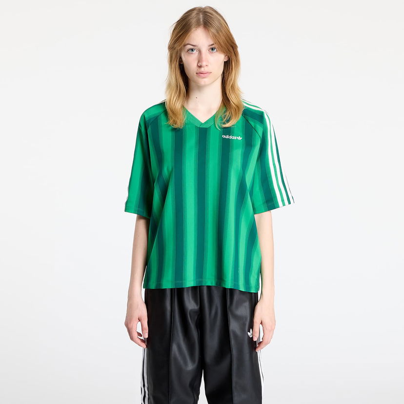 T-paita adidas Originals Loose Linear T-Shirt Vihreä | JW6022