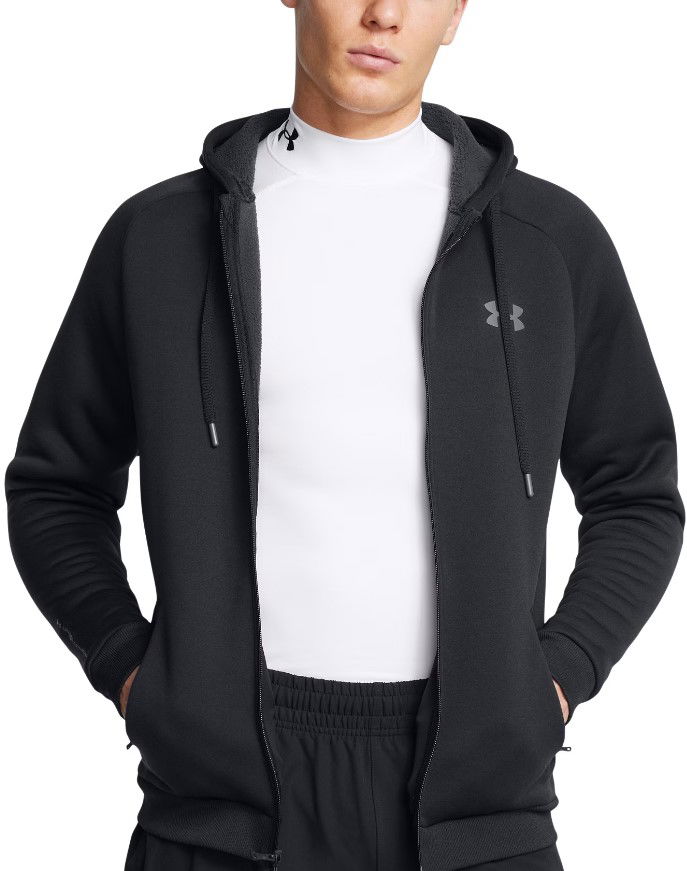 Huppari Under Armour Fleece Pro FZ Hoodie Musta | 1386582-001