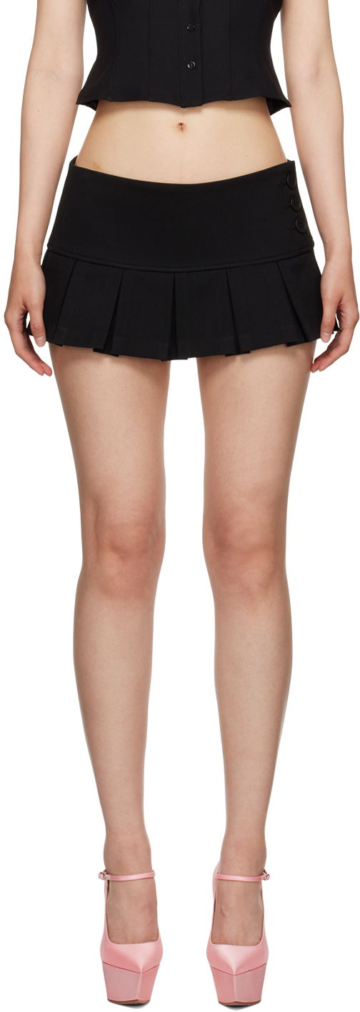 Hame GUIZIO Guizio Pleated Miniskirt Musta | H23304W030