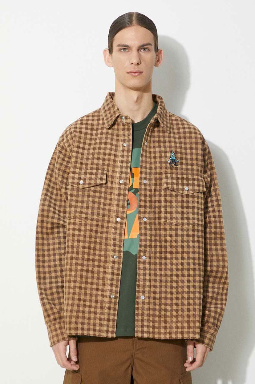 Paita BBC IceCream ICECREAM Corduroy Check Shirt Jacket Ruskea | IC24119