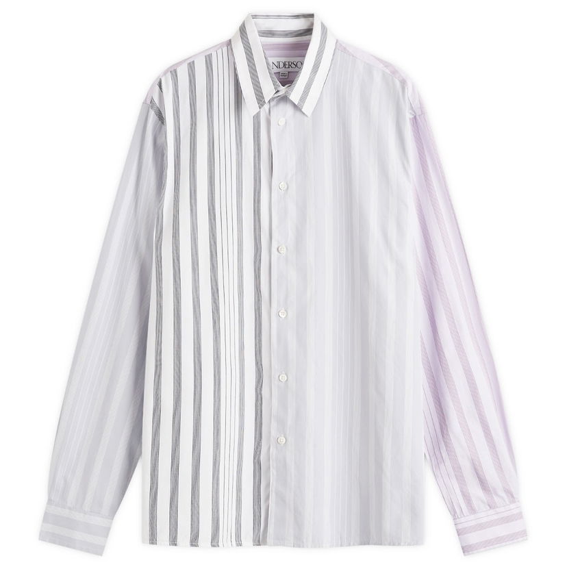 Paita JW Anderson Stripe Patchwork Shirt Harmaa | SH0323-PG1575-000