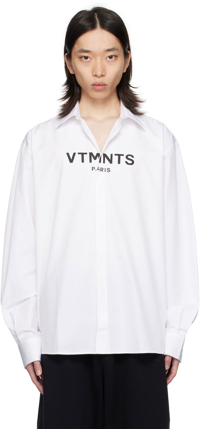 Paita VETEMENTS Graphic Print Shirt Valkoinen | VL22SH300W