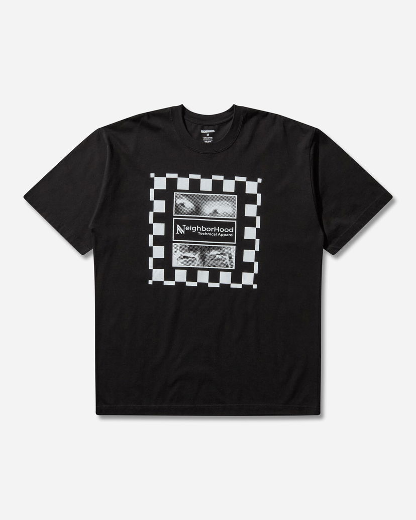 T-paita Neighborhood T-Shirt with Checkered Eye Graphic Musta | 252PCNH-ST07 BLACK