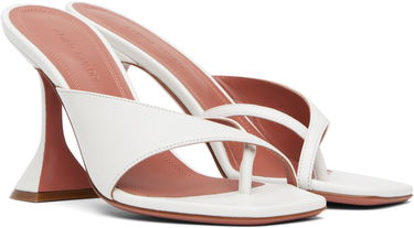 Kengänhoito Amina Muaddi Amina Muaddi Shiona Slipper Heeled Sandals Valkoinen | SHIONA SLIPPER, 3