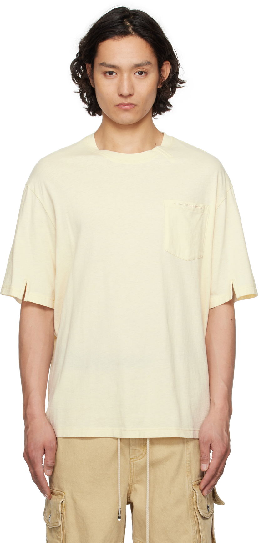 T-paita Feng Chen Wang Feng Chen Wang Deconstructed T-Shirt Keltainen | FUS19TS10