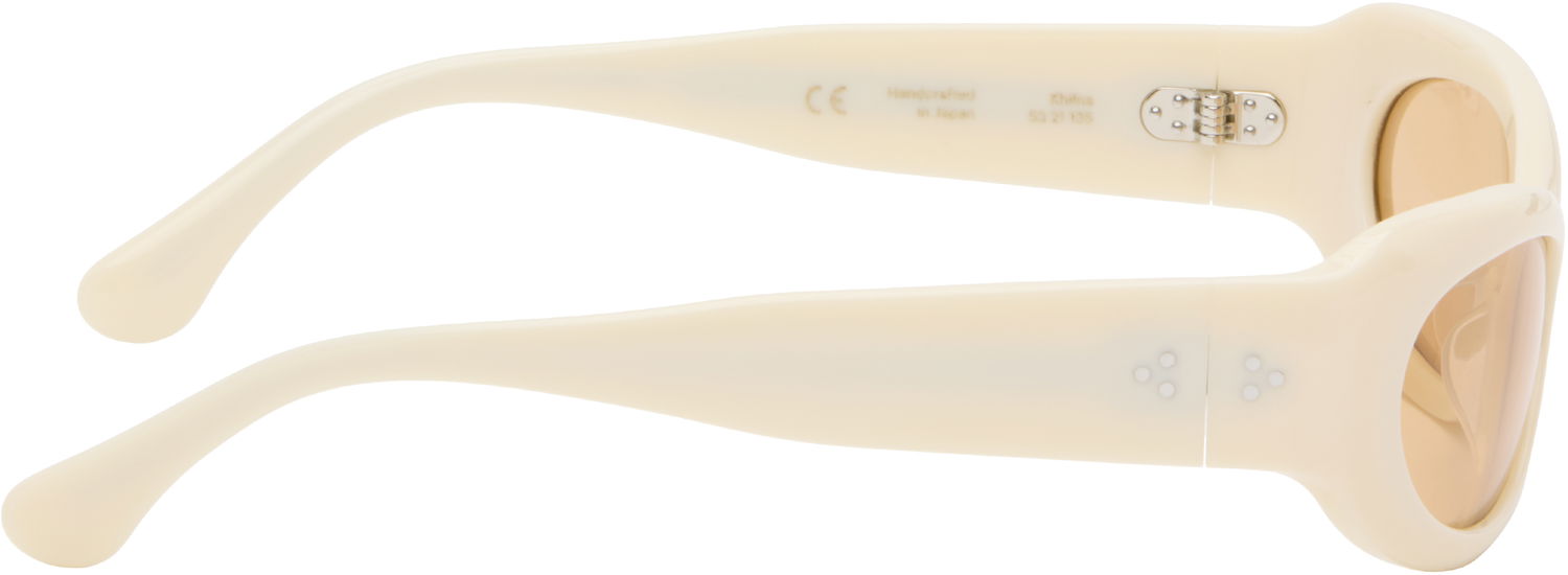 Aurinkolasit Port Tanger Port Tanger Khilna Sunglasses Valkoinen | SSENSE Exclusive Oval, 1