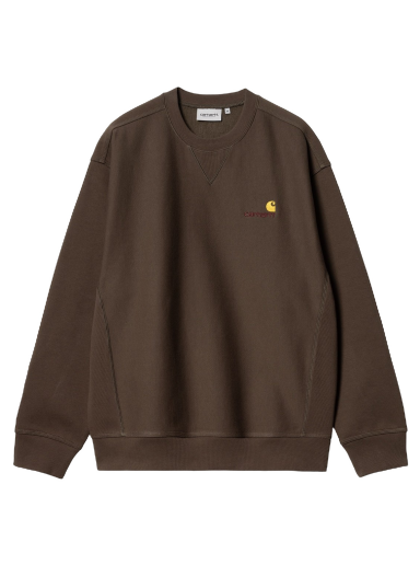 Huppari Carhartt WIP American Script Sweatshirt "Buckeye" Ruskea | I025475_BV_XX