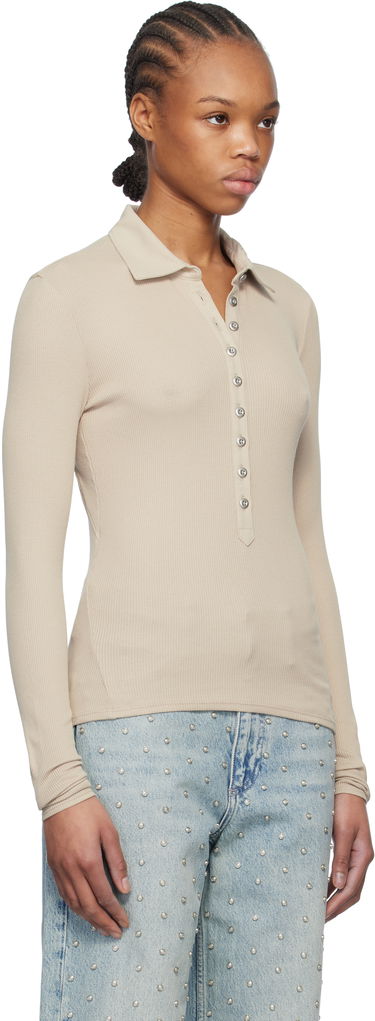 Poolopaita rag & bone rag & bone Essential Rib Button Polo Beige | WCC24HP021CA21, 1