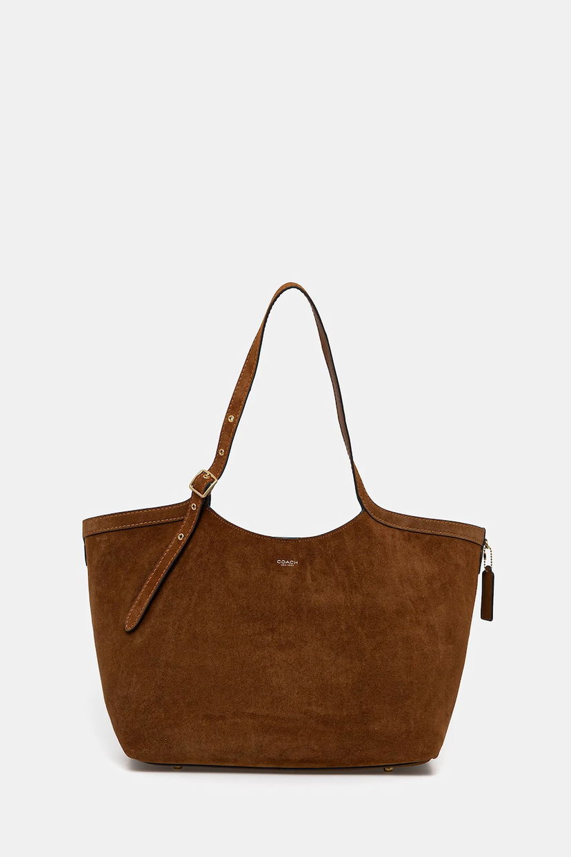 Kangaskassi Coach Coach Suede Tote Bag Ruskea | CBN47