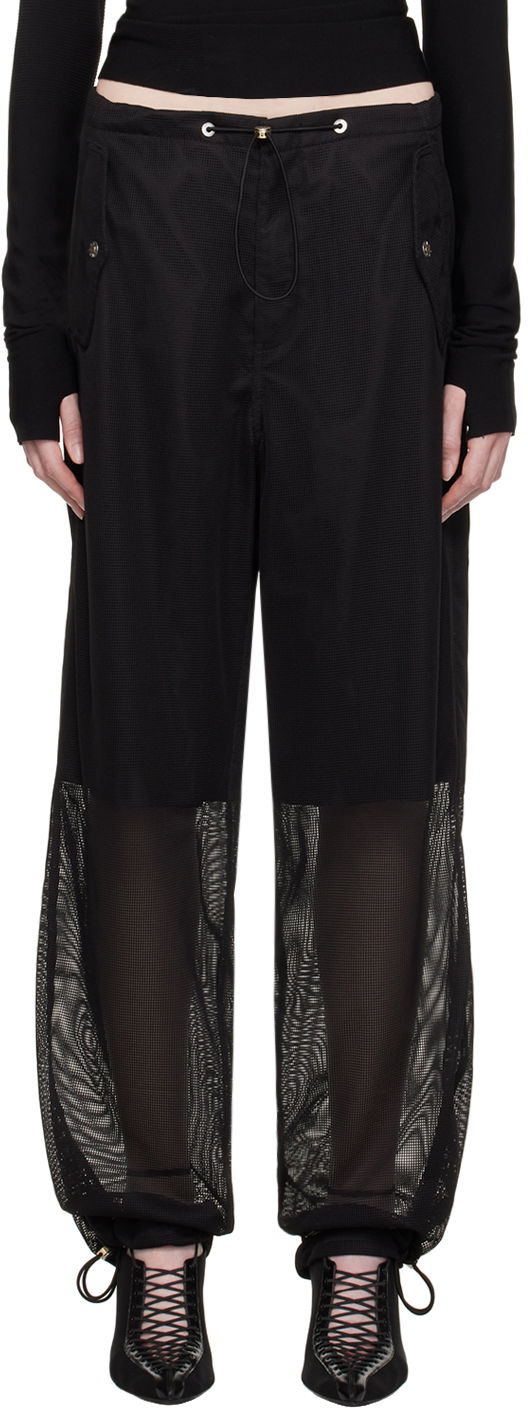 Housut Dion Lee Grid Mesh Panel Trousers Musta | C2155P23