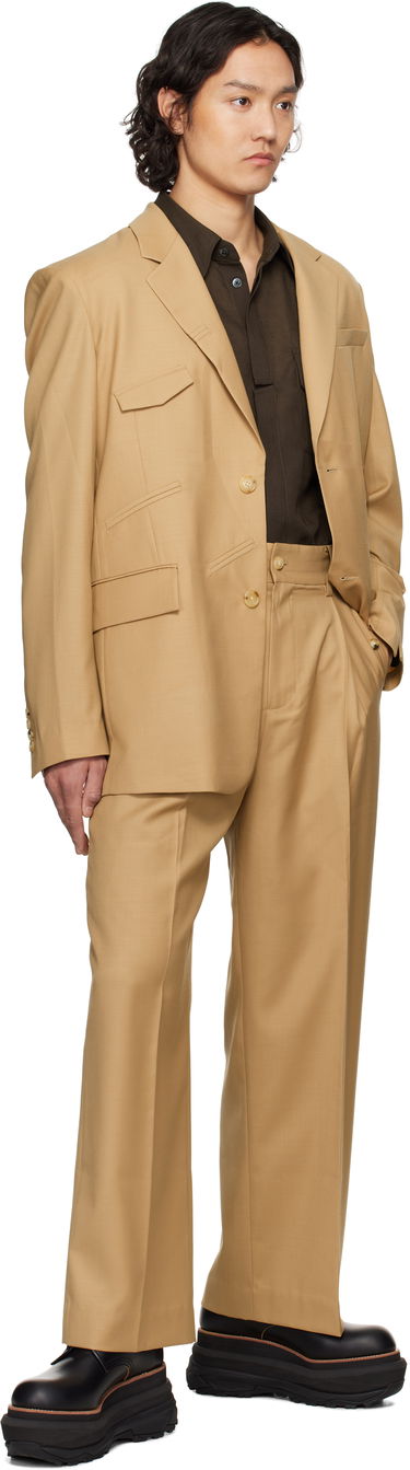 Takki Feng Chen Wang Feng Chen Wang Multi Slash Blazer Beige | FUS19JK01B, 3