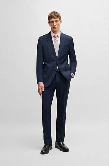 Paita BOSS Easy-Iron Stretch Cotton Twill Shirt, Regular Fit Vaaleanpunainen | 50527242, 1