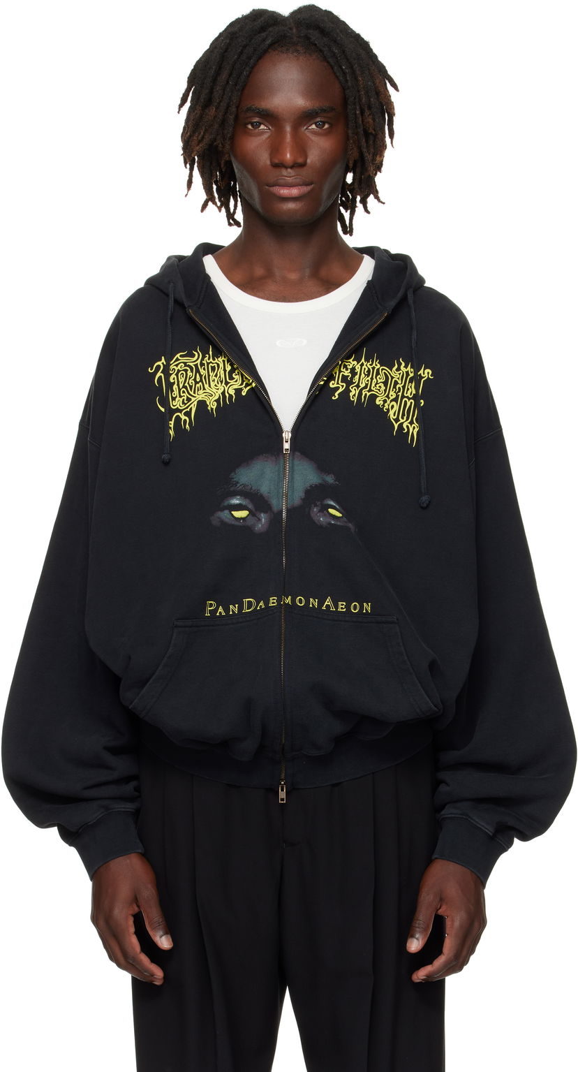 Huppari VETEMENTS Vetements Cradle of Filth 'Pandaemonaeon' Zip-Up Hoodie Musta | UCF76ZU550B