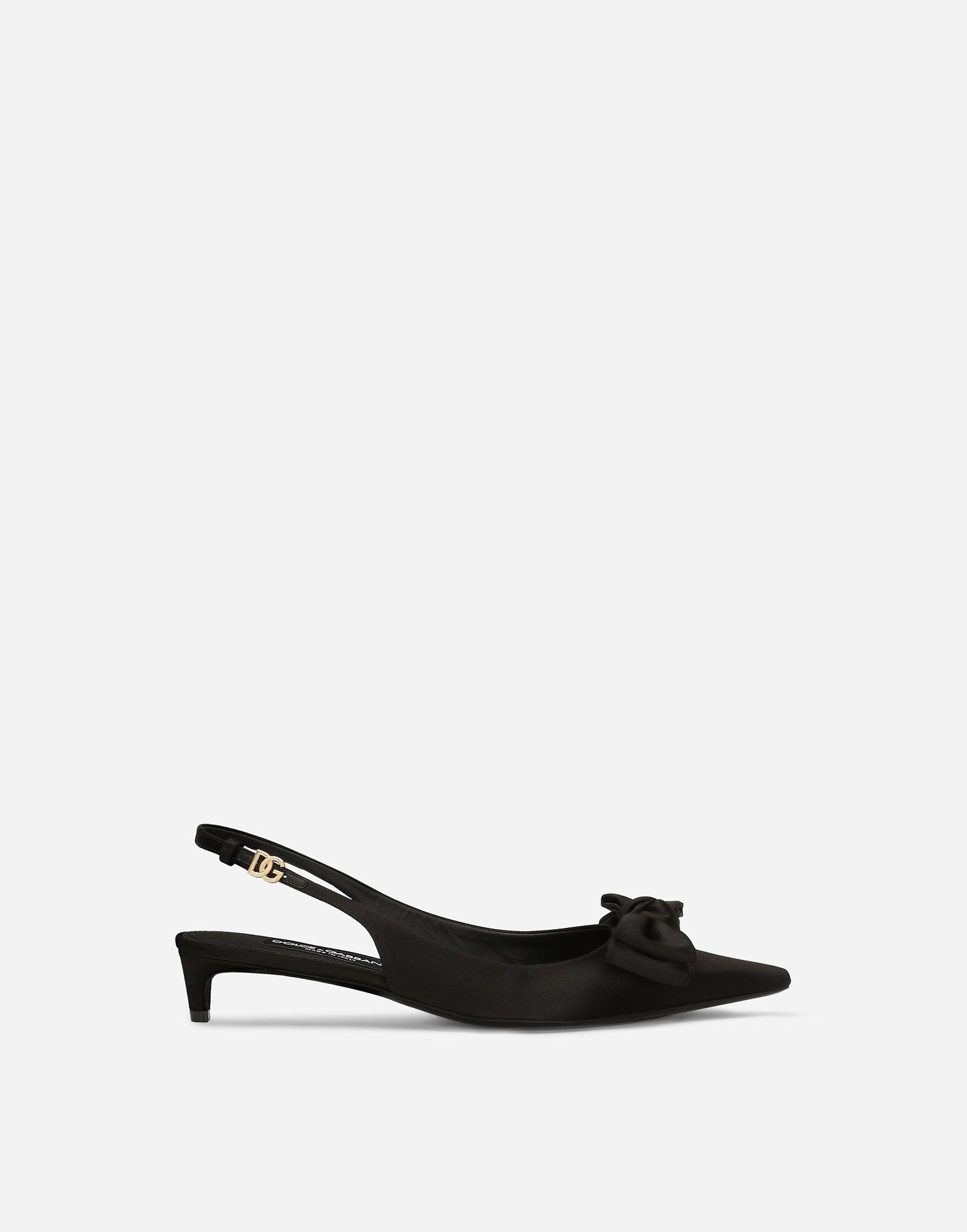 Tennarit ja kengät Dolce & Gabbana Slingbacks With Bow Detail Satin Musta | CG0843A3I648B956, 0
