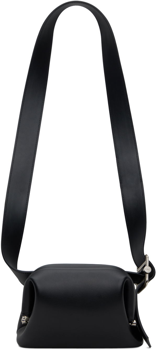 Olkalaukku OSOI Leather Crossbody Shoulder Bag Musta | 22SB010-15-01
