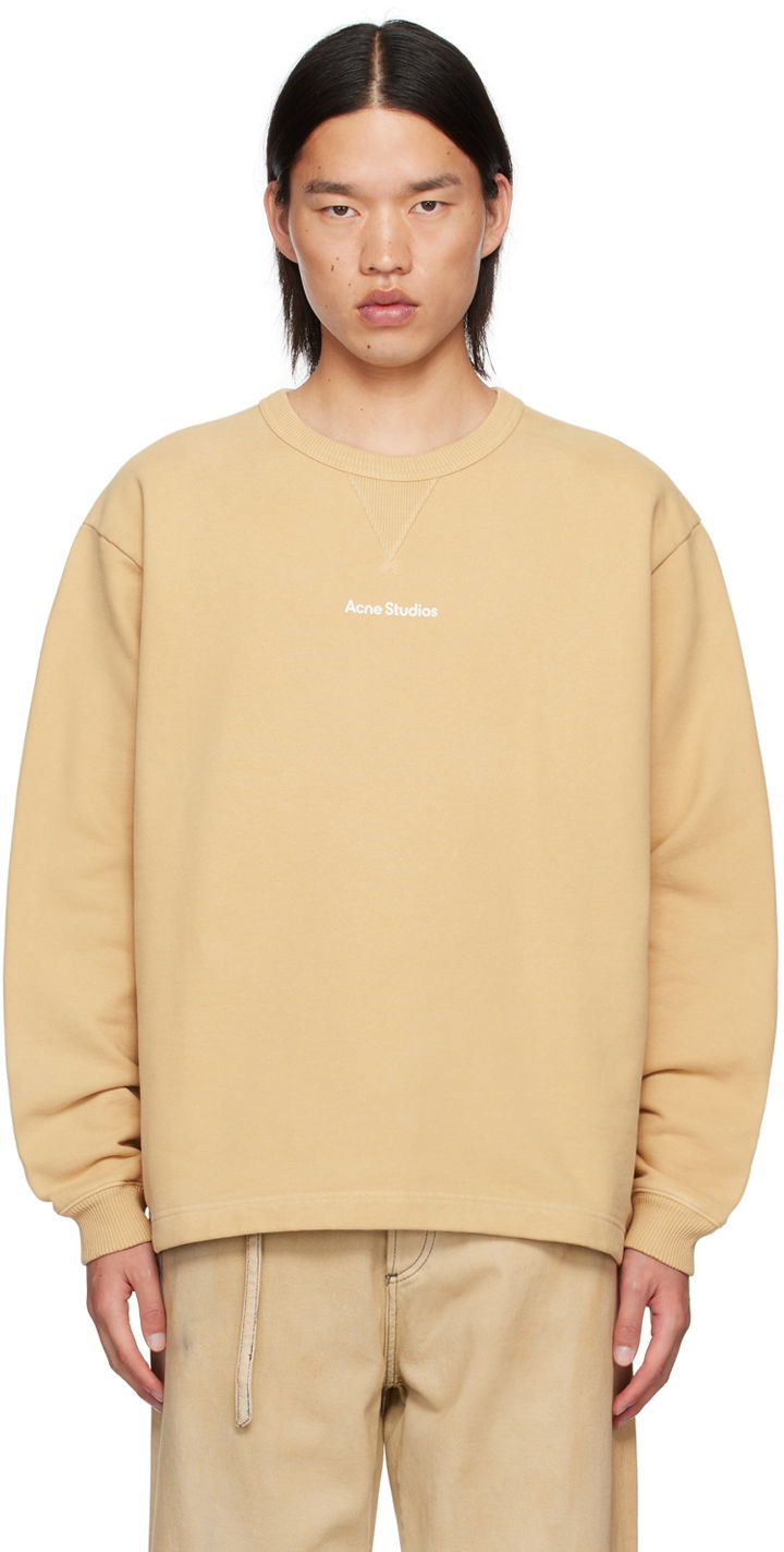Huppari Acne Studios Beige Relaxed-Fit Sweatshirt Beige | CI0169-