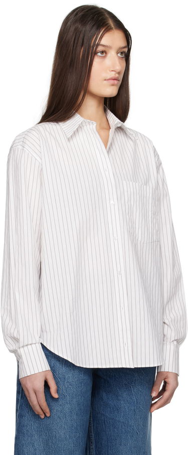 Paita Anine Bing ANINE BING Braxton Striped Button-Down Shirt Valkoinen | A-07-10842-MTL41, 1
