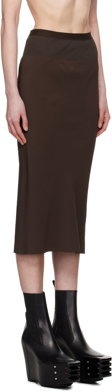 Hame Rick Owens Rick Owens Hollywood Knee Bias Midi Skirt Ruskea | RP01E7332 CC, 1