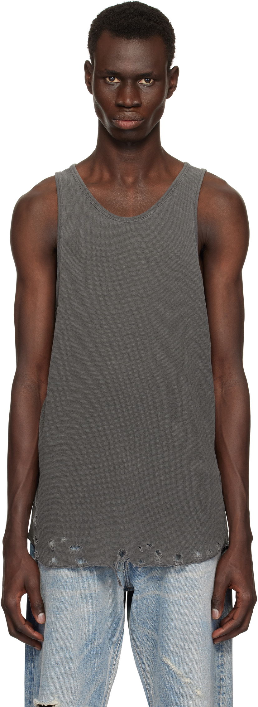 Tankkitoppi John Elliott John Elliott Folsom Thermal Tank Top Harmaa | A066M66279A