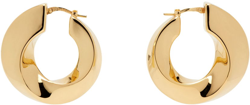 Korvakorut Bottega Veneta Twist Hoop Earrings Beige | 775170 VAHU0