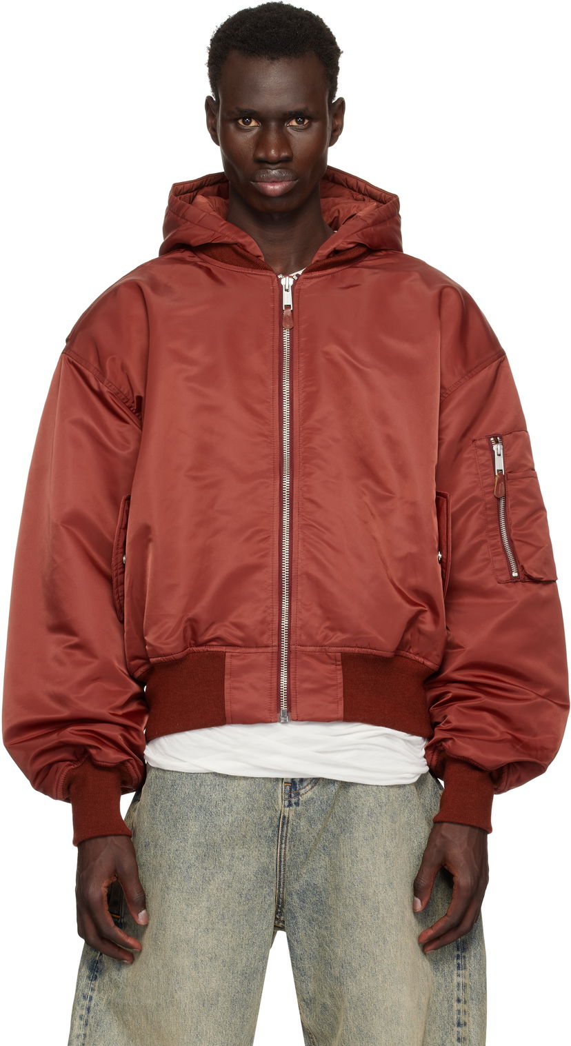 Bomber-takki Entire Studios Entire Studios Hooded Broad Bomber Jacket Punainen | ES2539GA